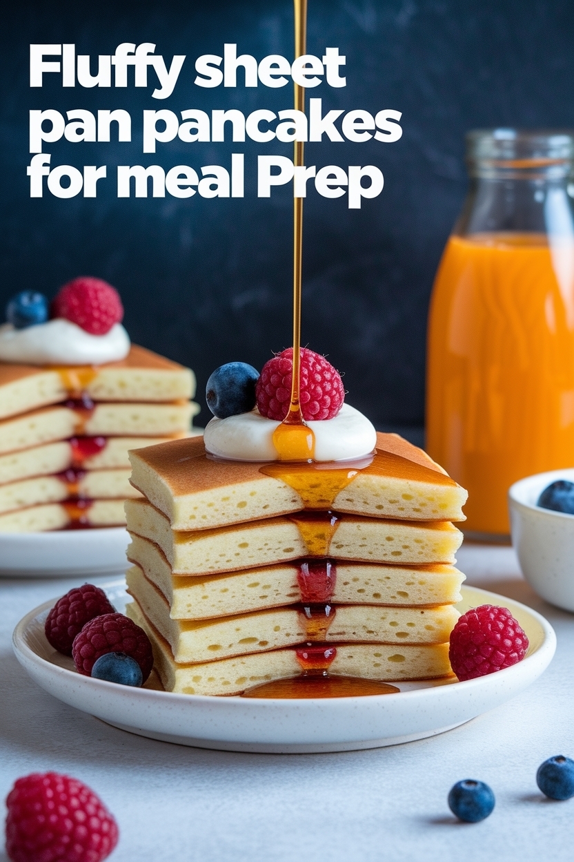 sheet pan pancakes for meal prep