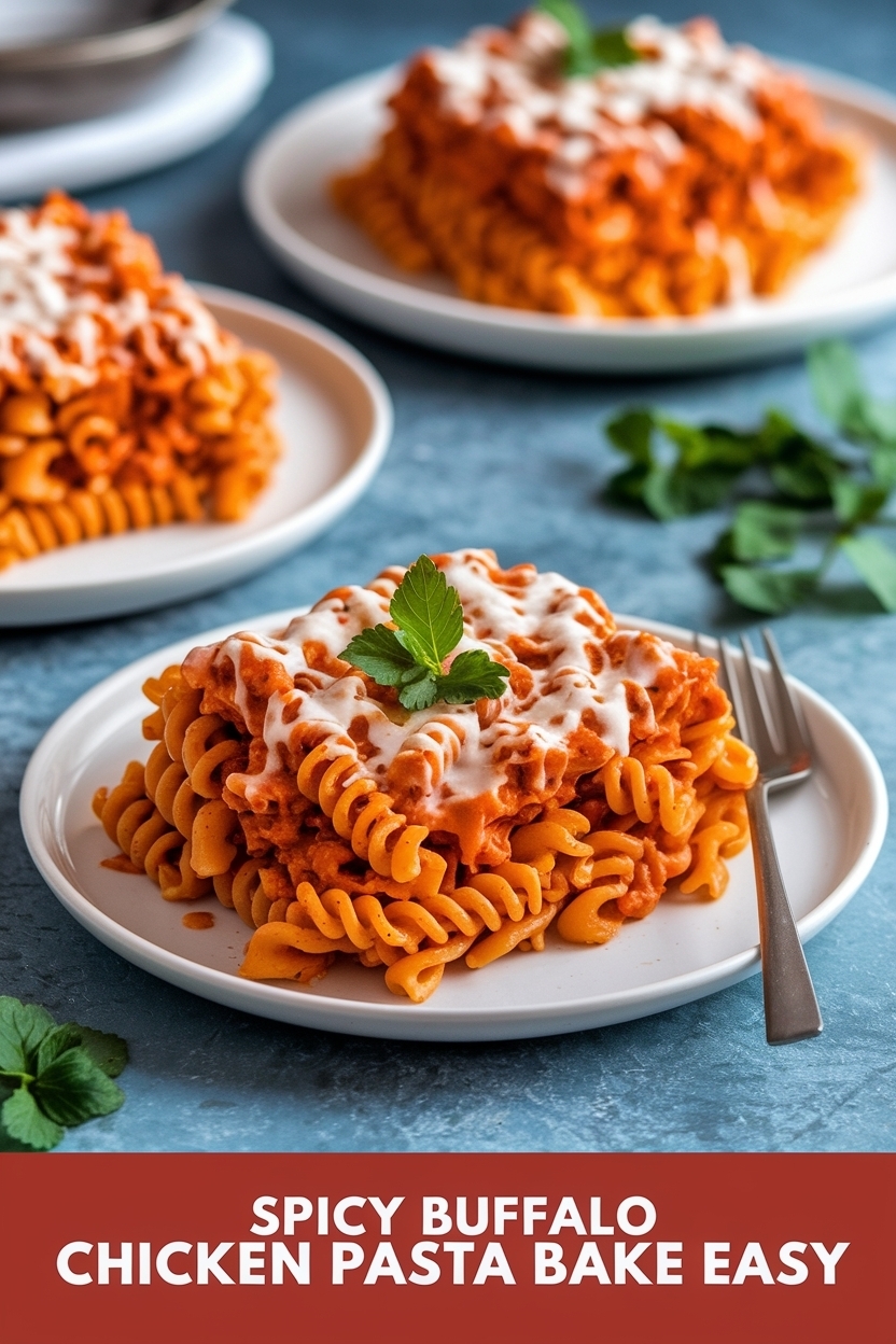 buffalo chicken pasta bake easy