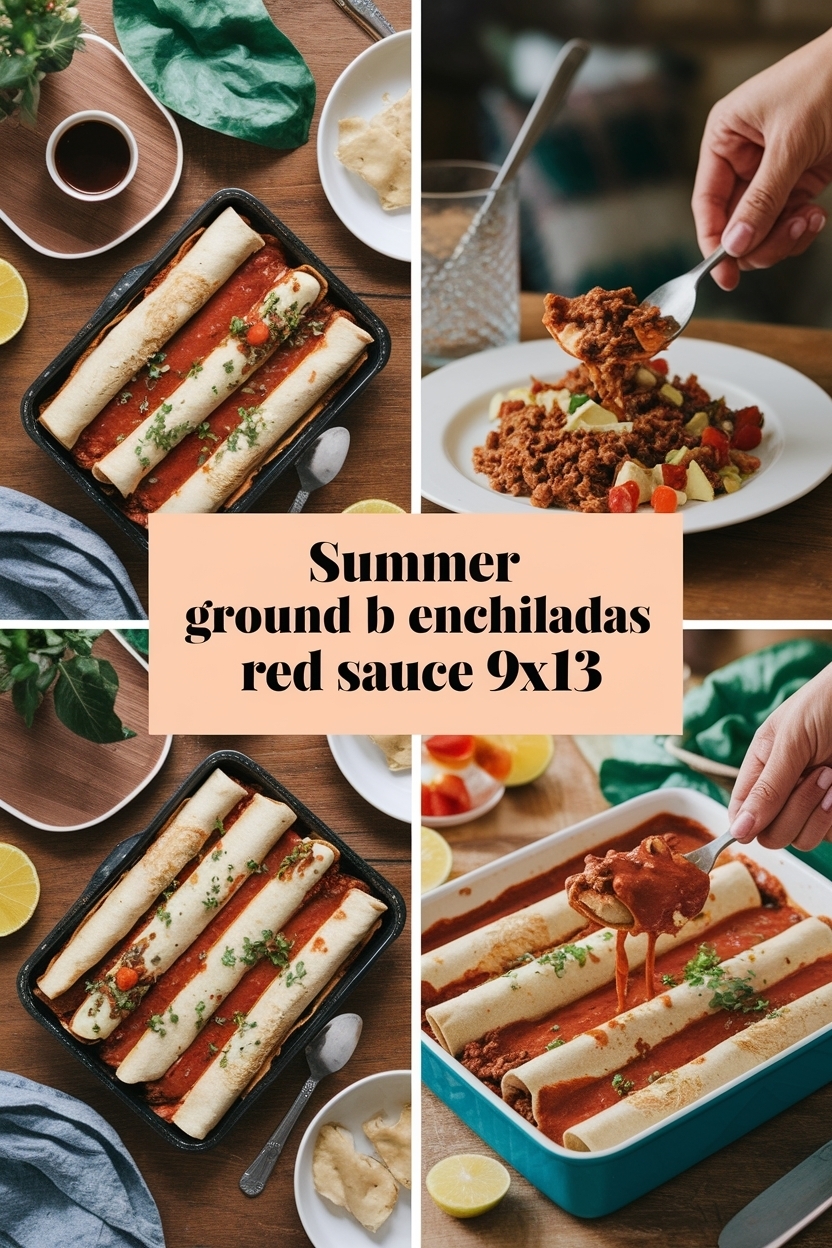 ground beef enchiladas red sauce 9x13
