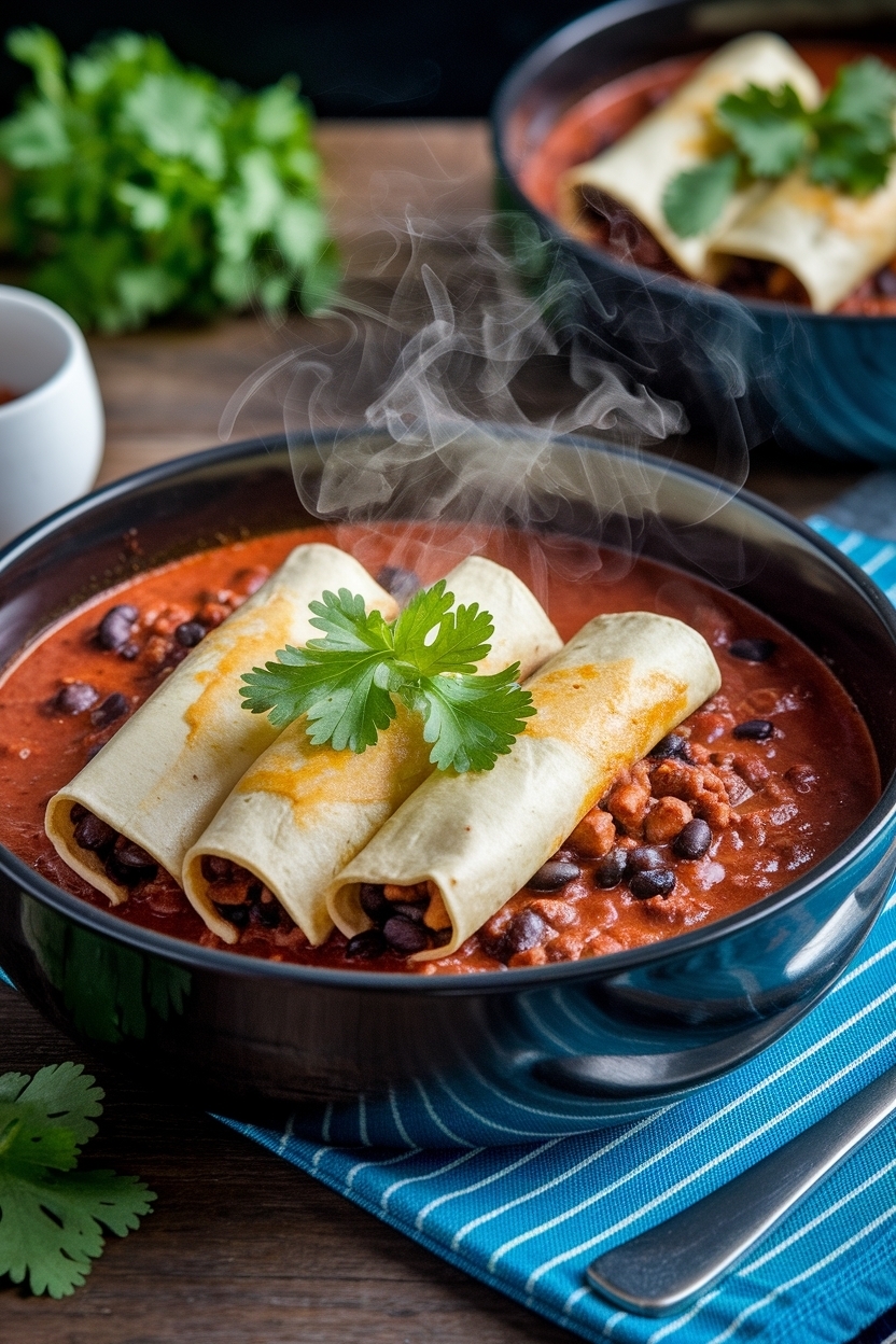 vegetarian enchiladas recipe black bean