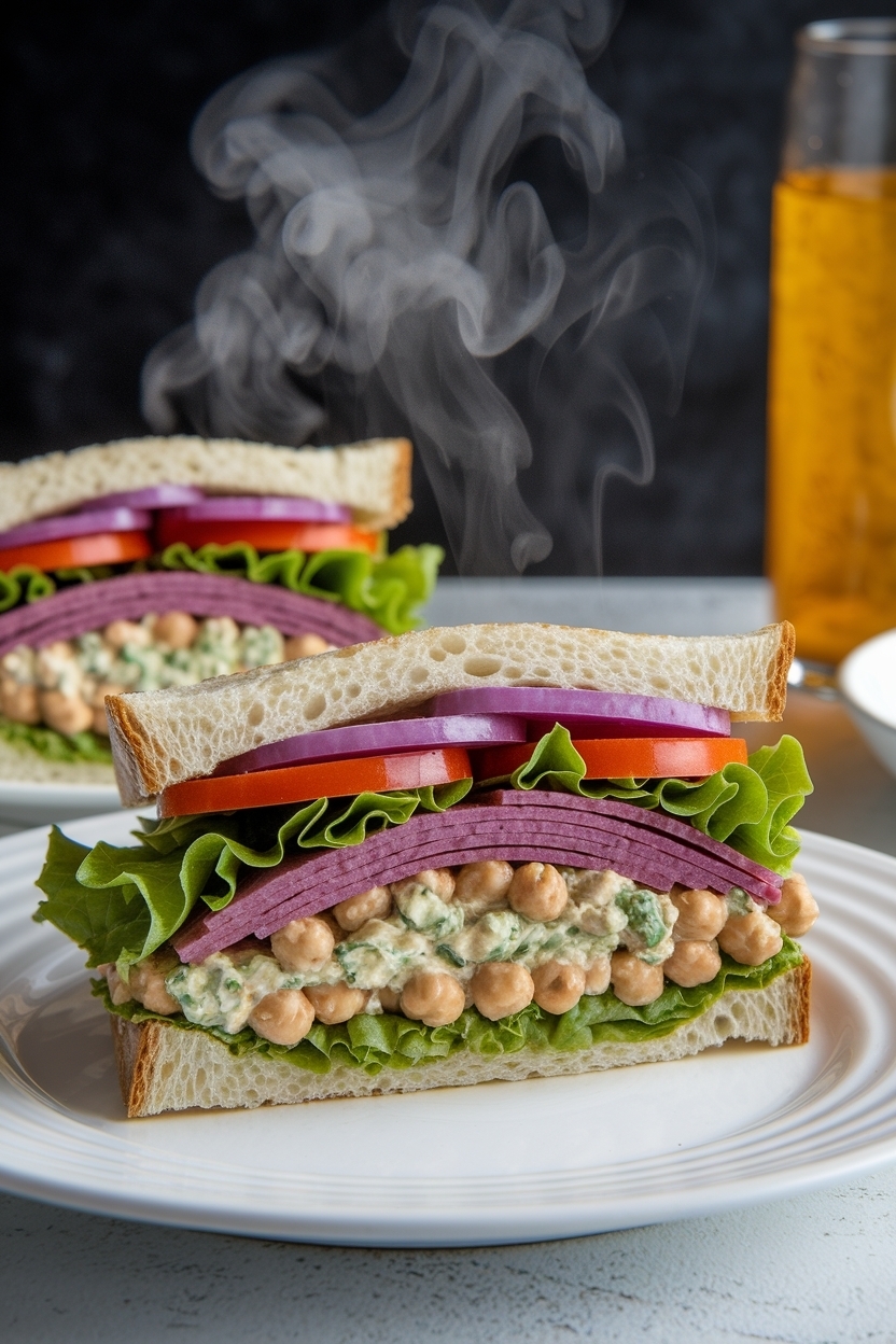 chickpea salad sandwich recipe vegan