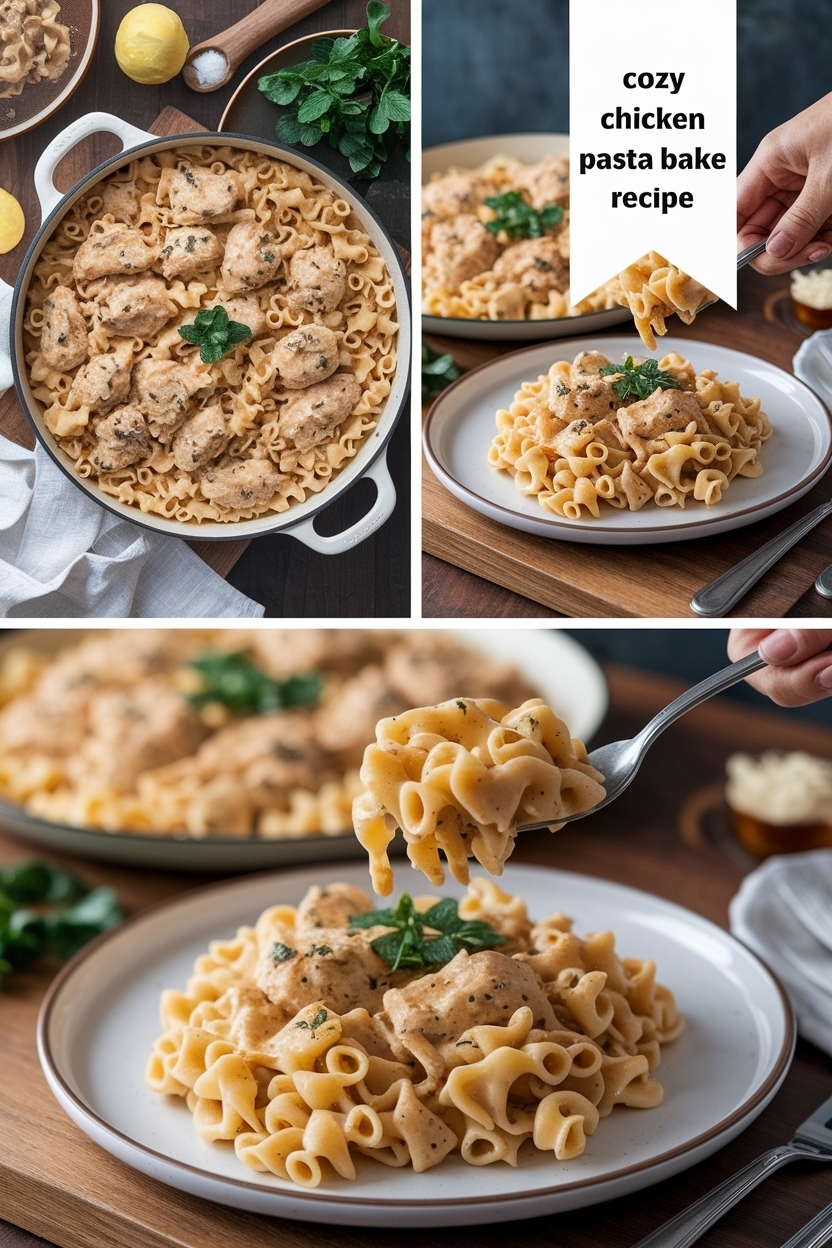 chicken alfredo pasta bake recipe