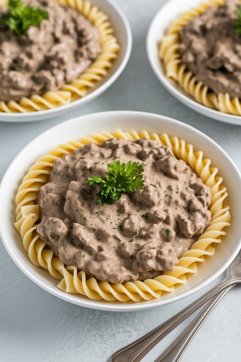 beef stroganoff pasta recipe quick