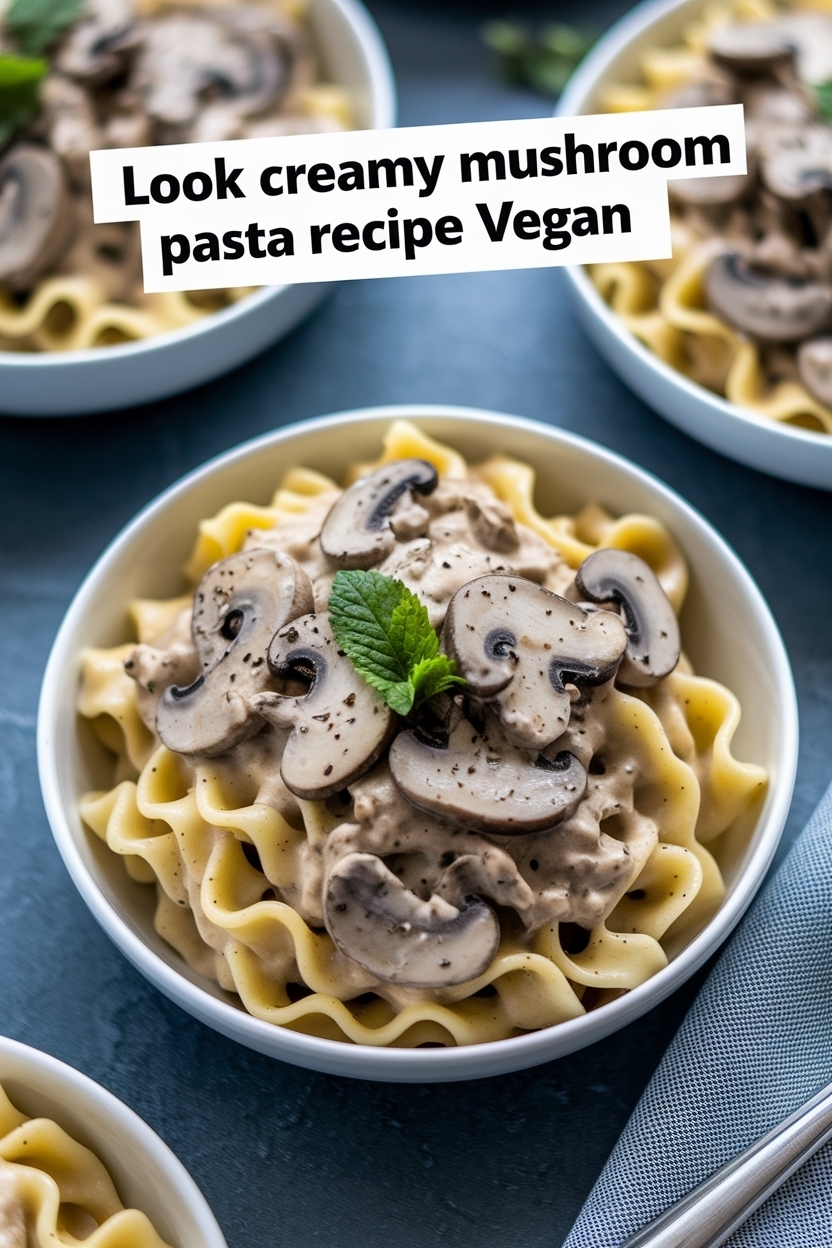 creamy mushroom pasta recipe vegan
