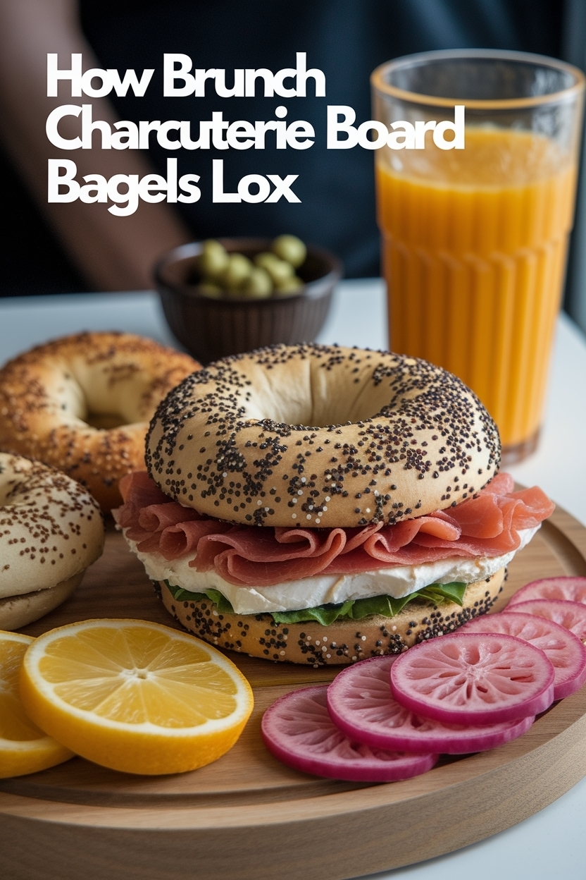 brunch charcuterie board bagels lox