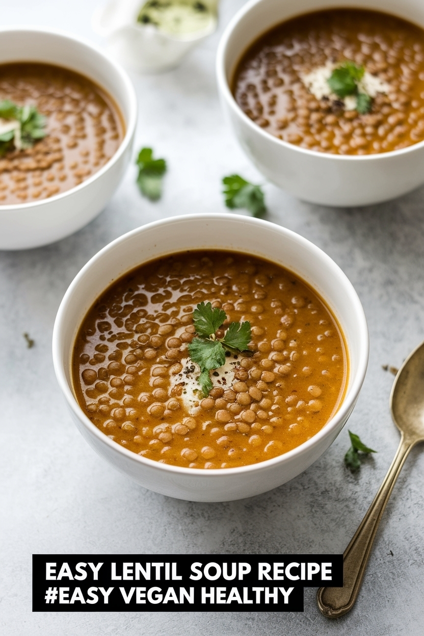 lentil soup recipe easy vegan healthy