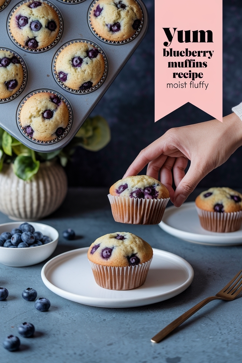 blueberry muffins recipe moist fluffy