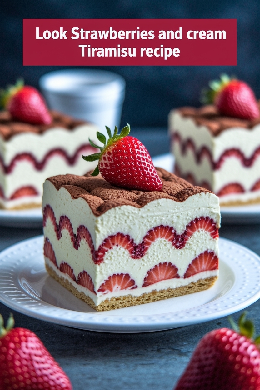 strawberries and cream tiramisu recipe