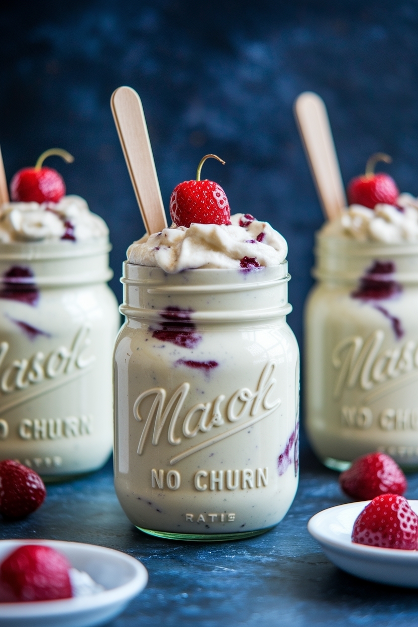 mason jar ice cream recipe no churn