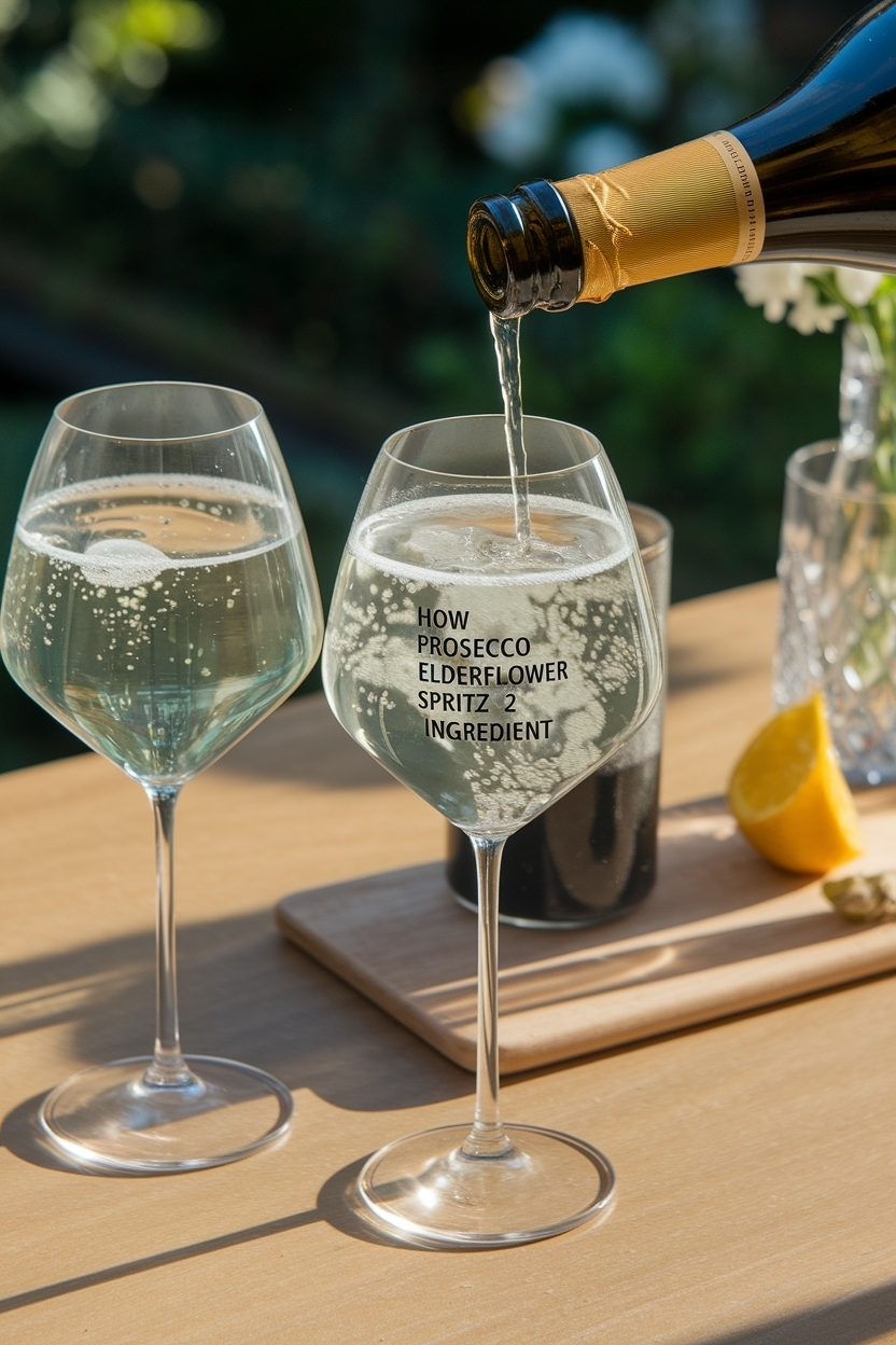 prosecco elderflower spritz 2 ingredient