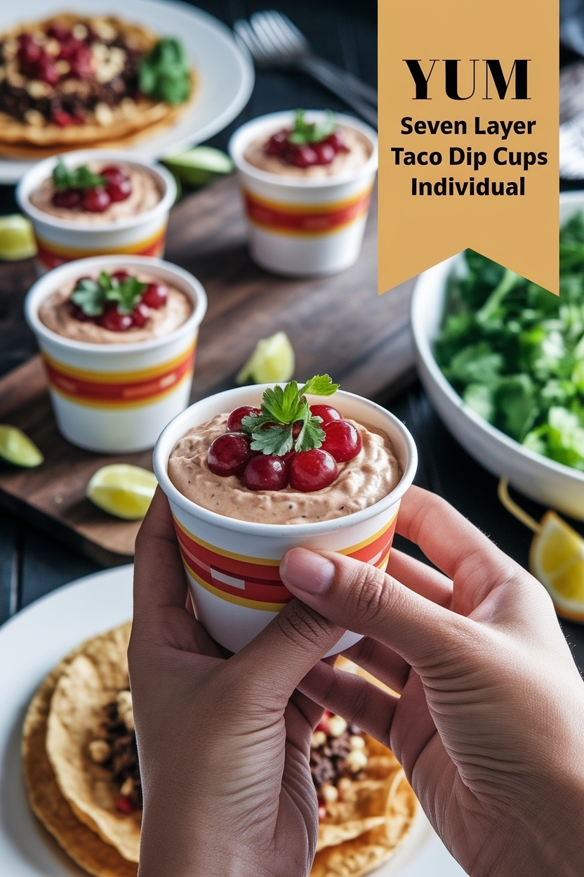 seven layer taco dip cups individual