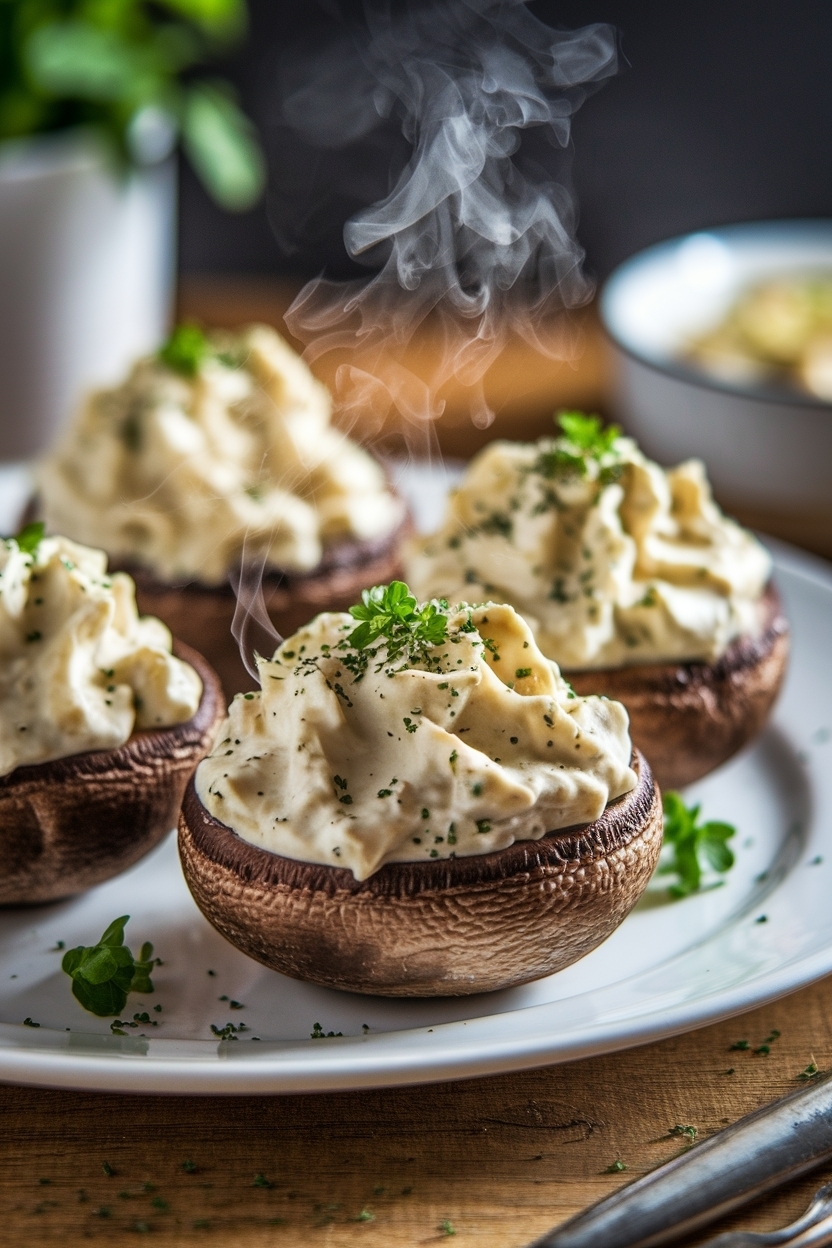 stuffed mushrooms recipe cream cheese garlic