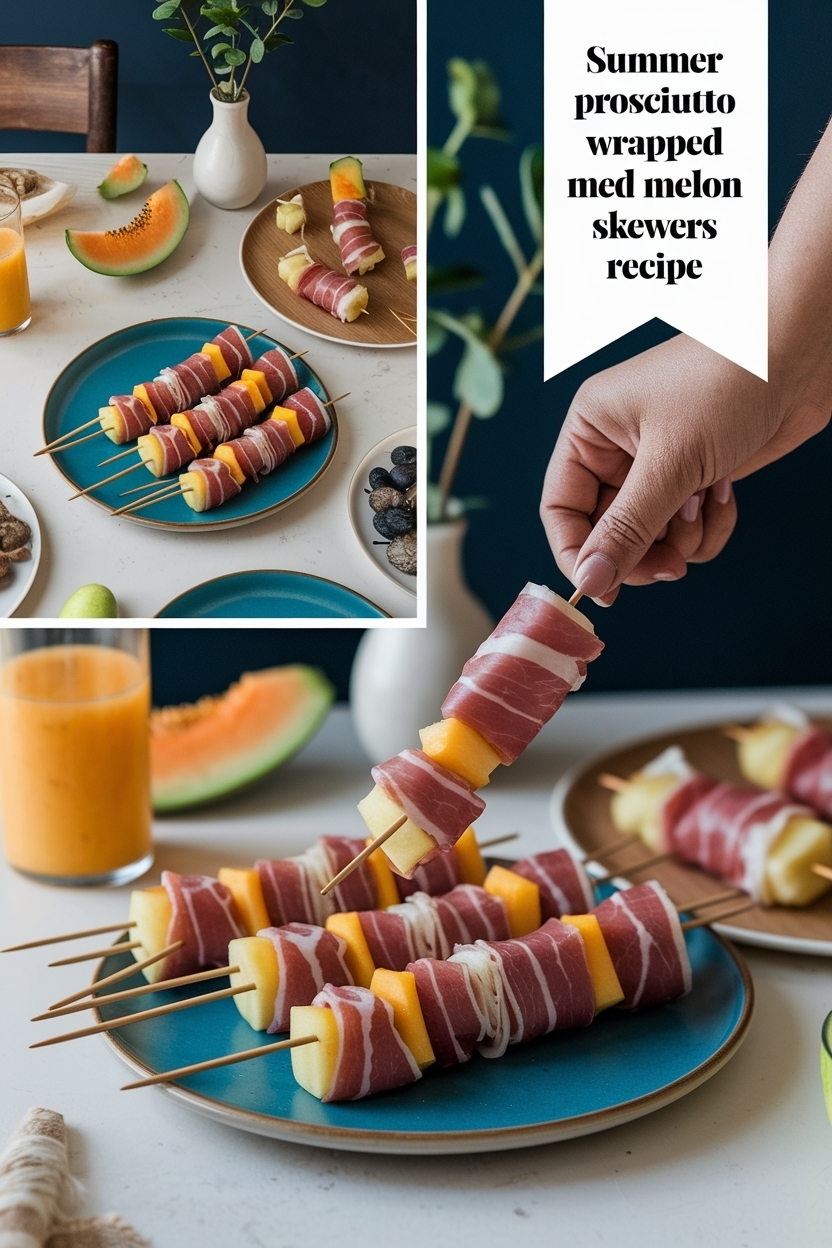 prosciutto wrapped melon skewers recipe