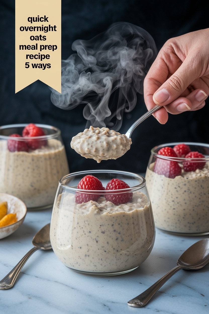 overnight oats meal prep recipe 5 ways