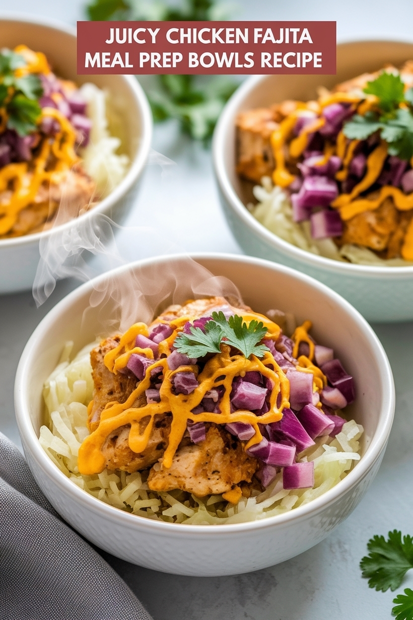 chicken fajita meal prep bowls recipe