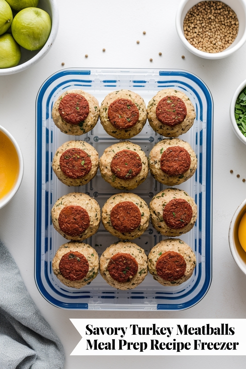 turkey meatballs meal prep recipe freezer