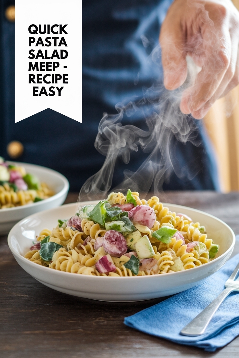 pasta salad meal prep recipe easy