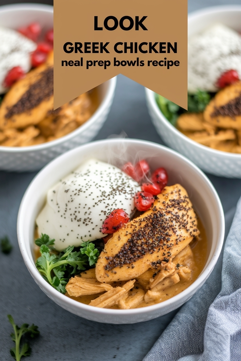 greek chicken meal prep bowls recipe