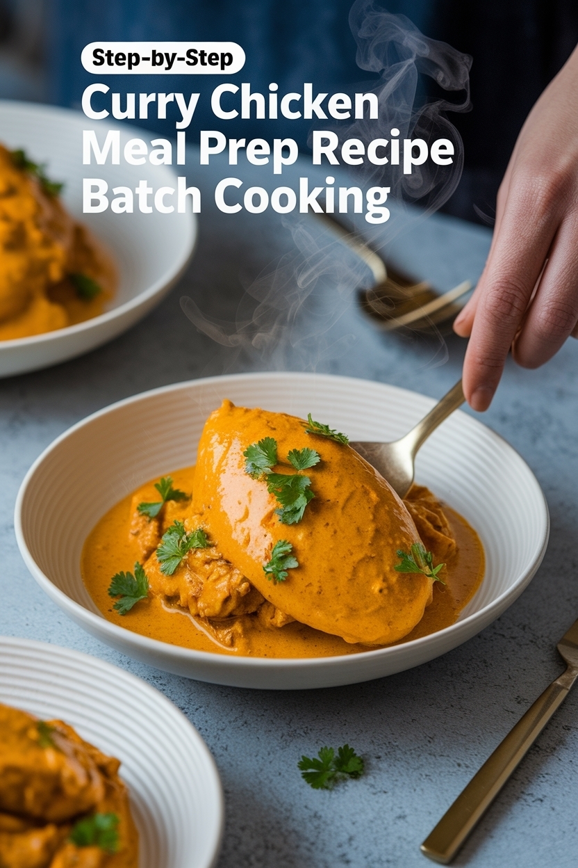 curry chicken meal prep recipe batch cooking
