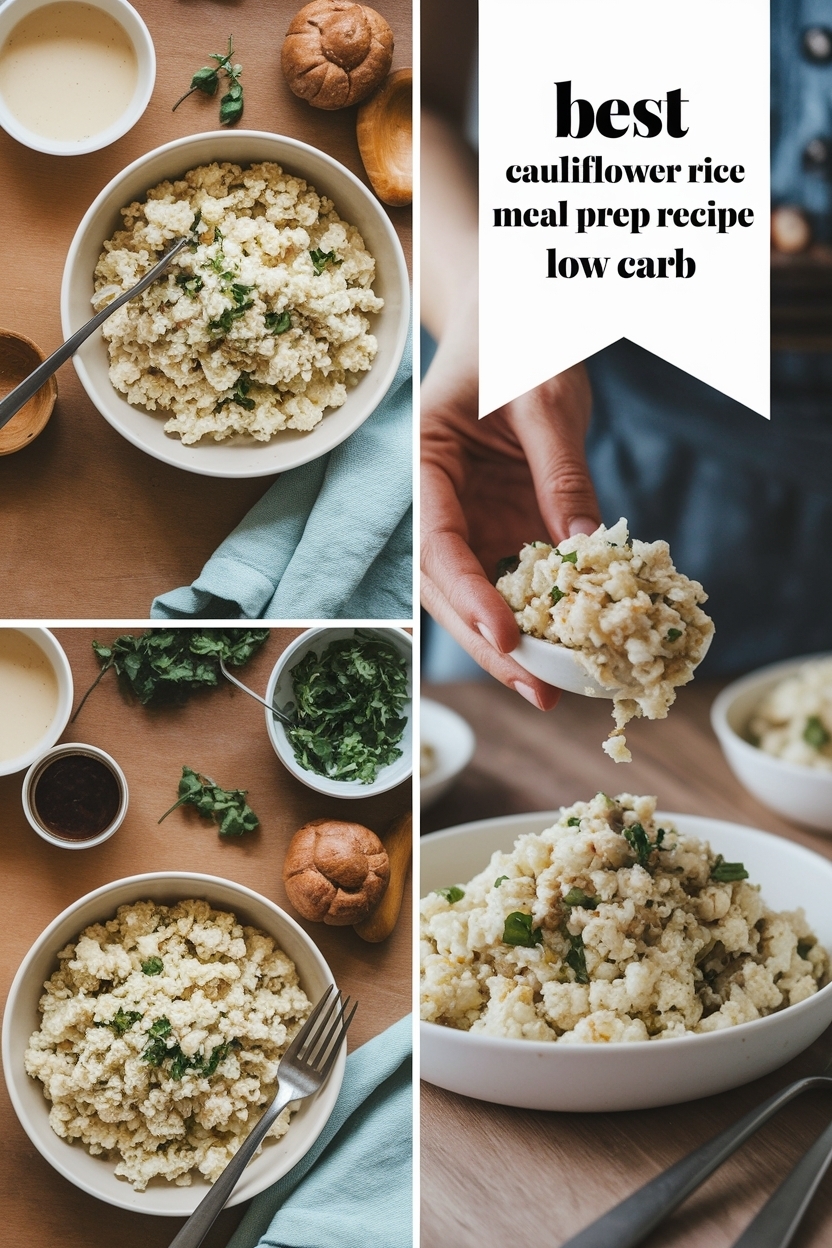 cauliflower rice meal prep recipe low carb