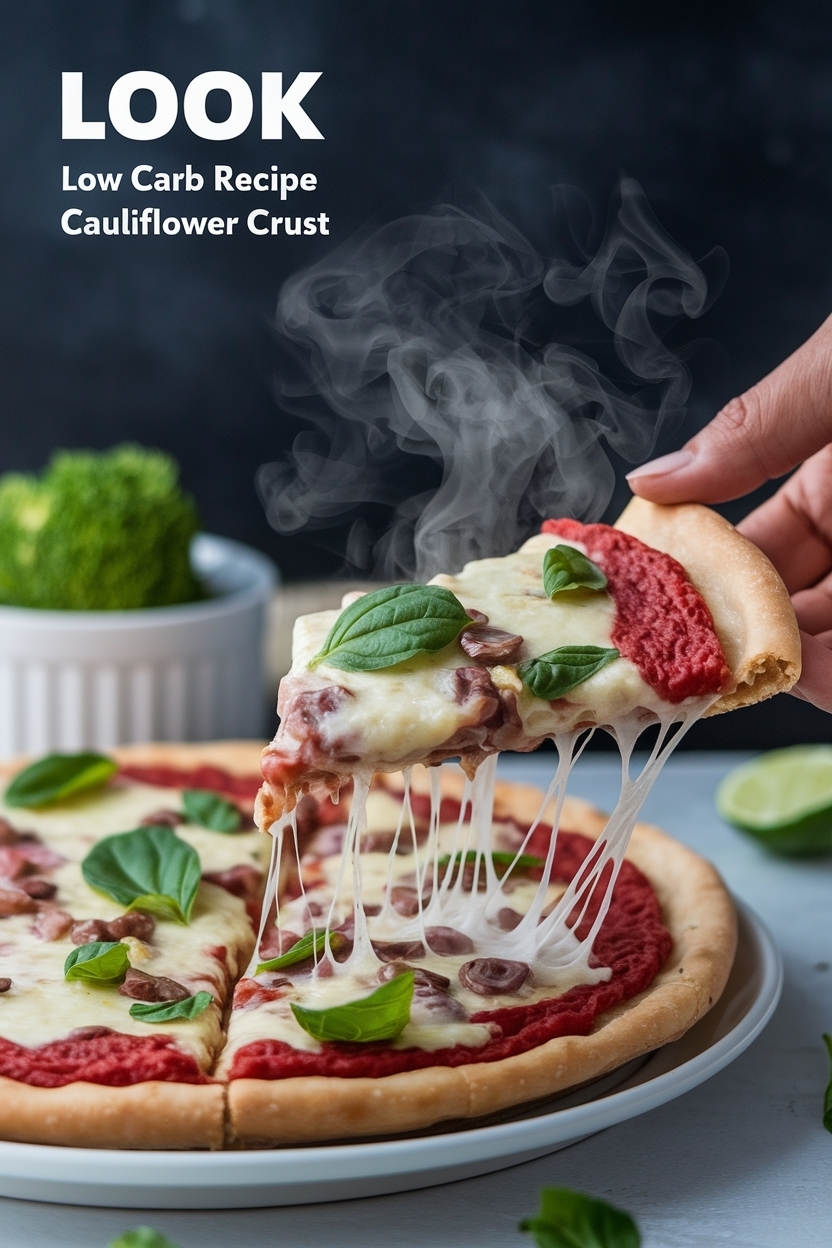 low carb pizza recipe cauliflower crust