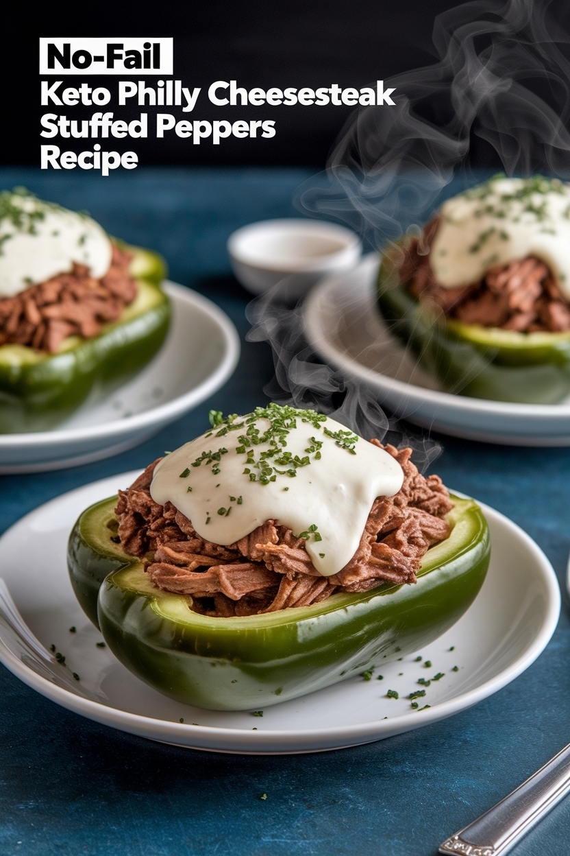 keto philly cheesesteak stuffed peppers recipe