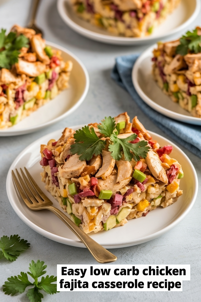 low carb chicken fajita casserole recipe
