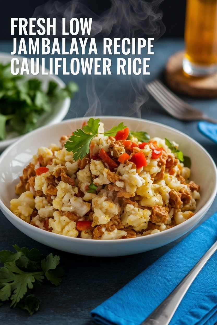 low carb jambalaya recipe cauliflower rice