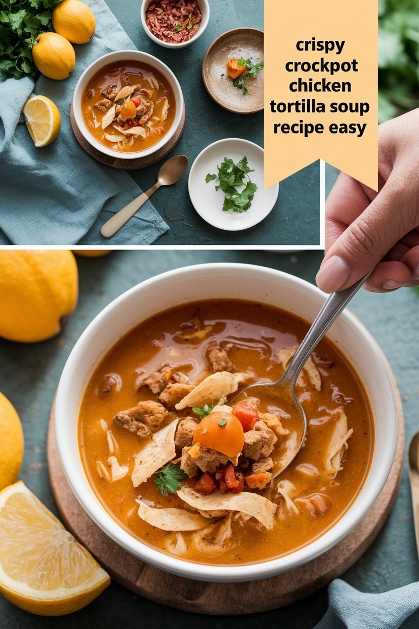 crockpot chicken tortilla soup recipe easy