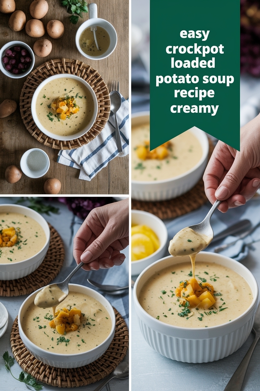 crockpot loaded potato soup recipe creamy
