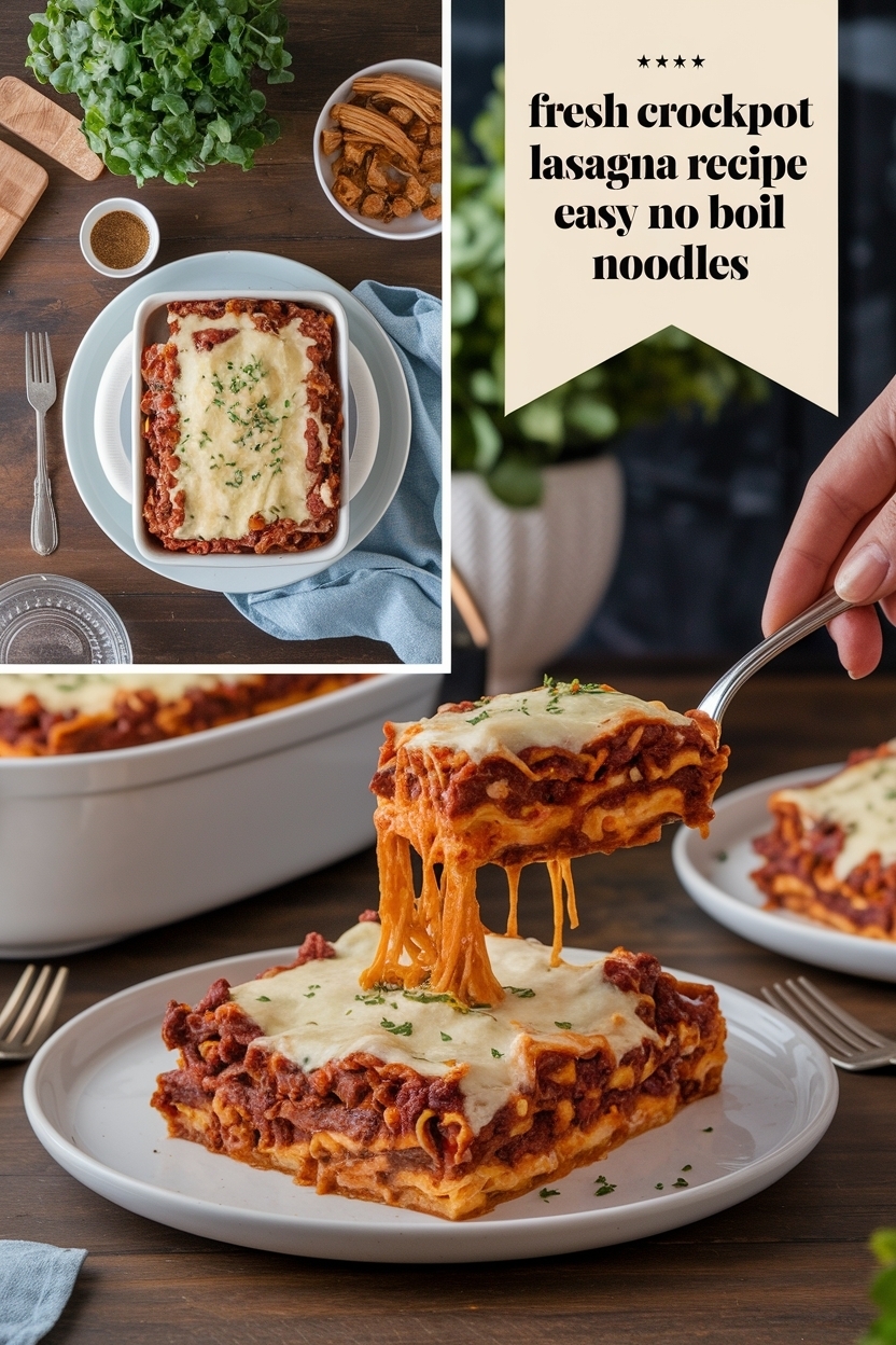 crockpot lasagna recipe easy no boil noodles