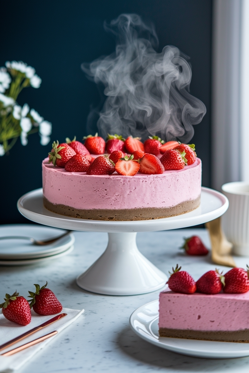 no bake strawberry cheesecake recipe easy