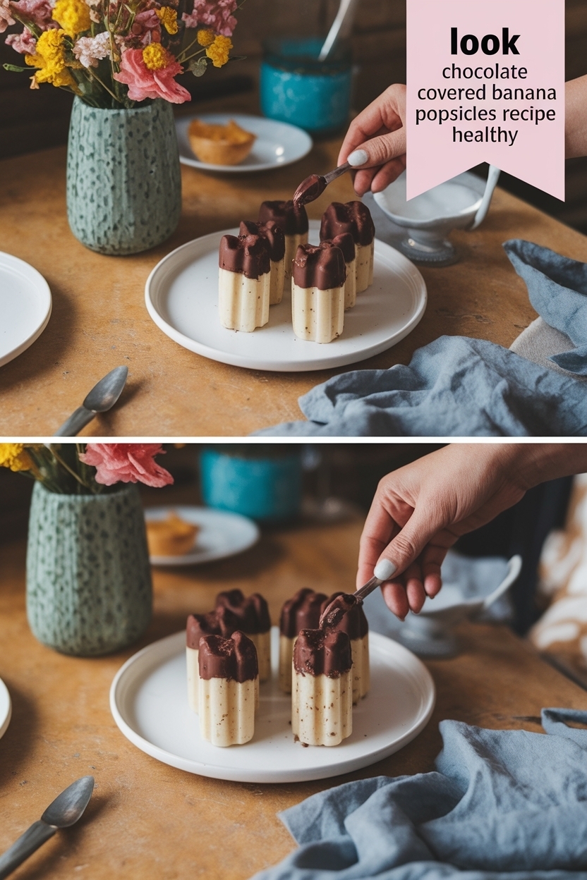 chocolate covered banana popsicles recipe healthy