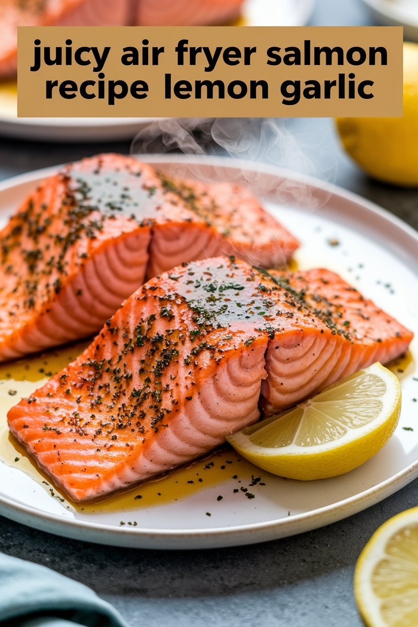 air fryer salmon recipe lemon garlic