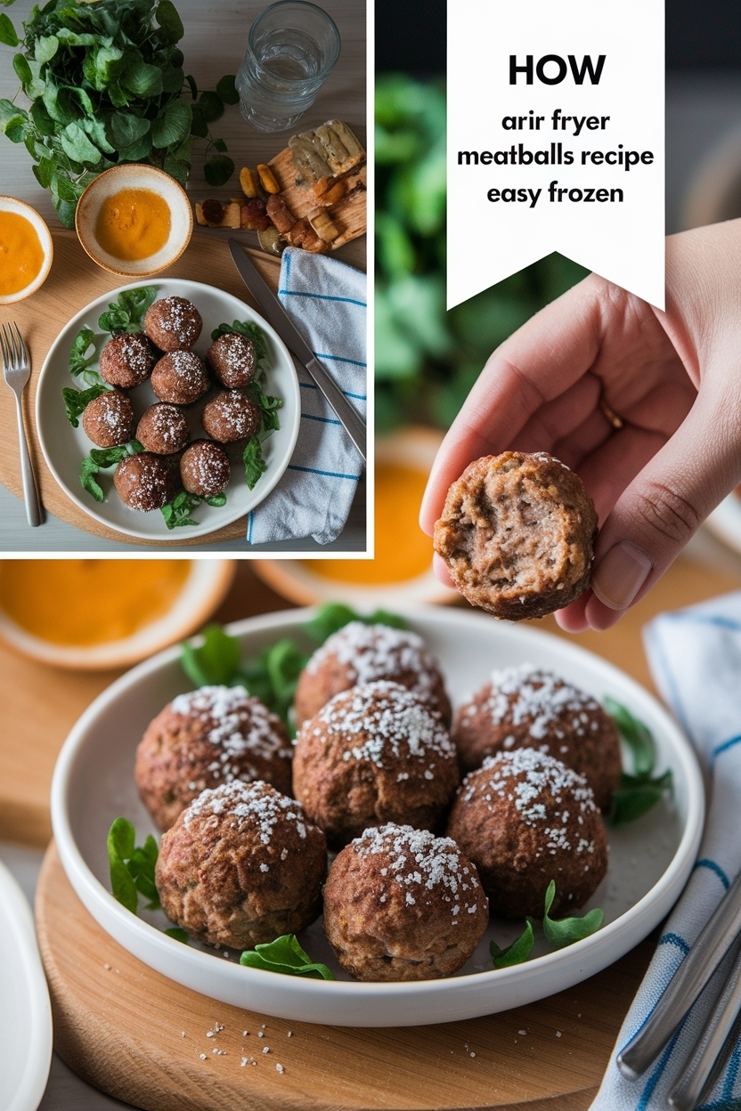 air fryer meatballs recipe easy frozen