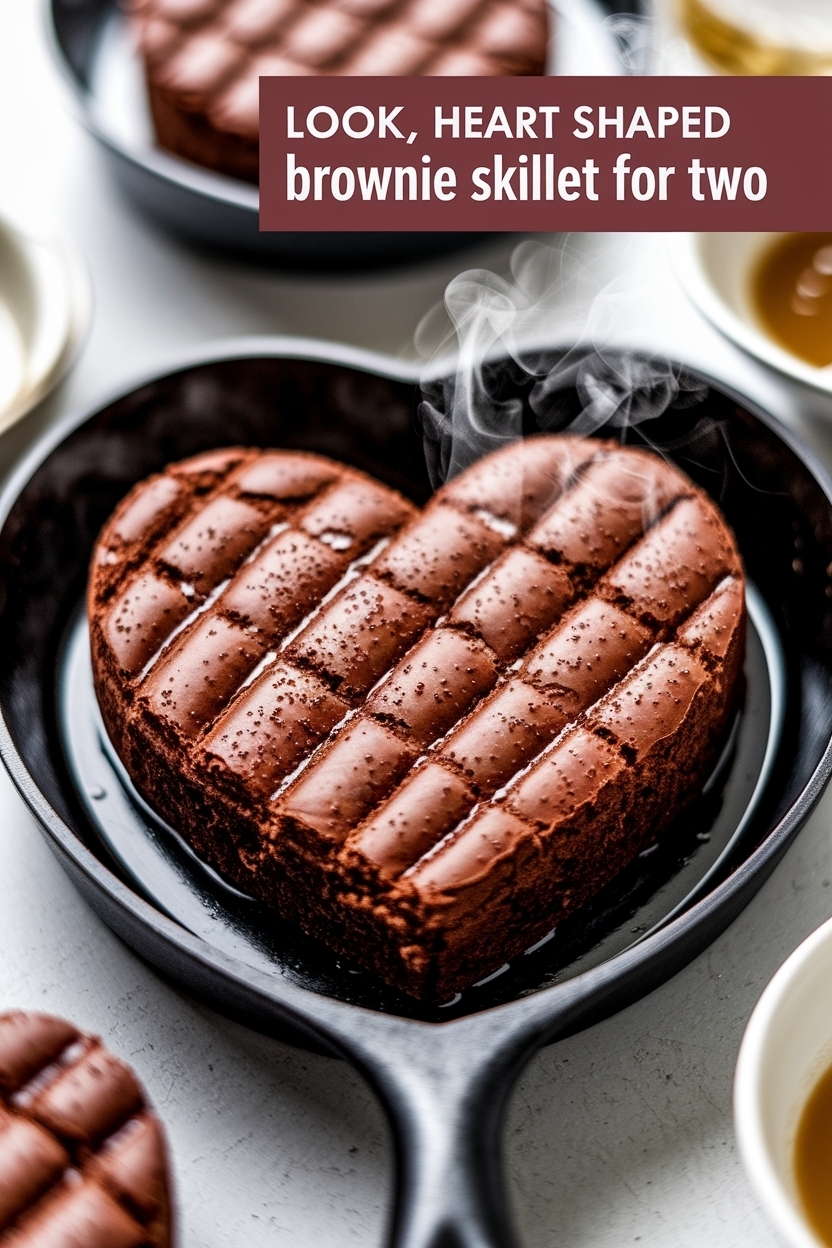 heart shaped brownie skillet for two
