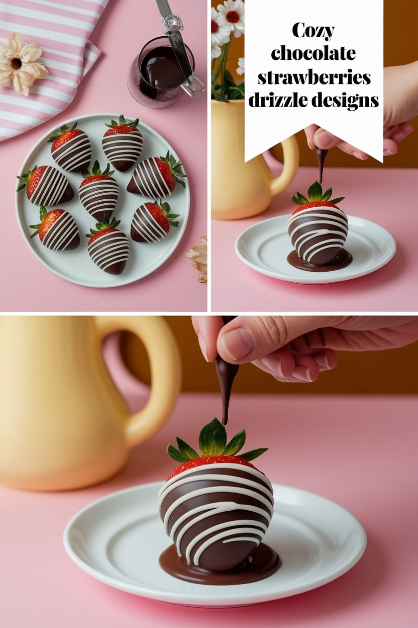 chocolate covered strawberries drizzle designs