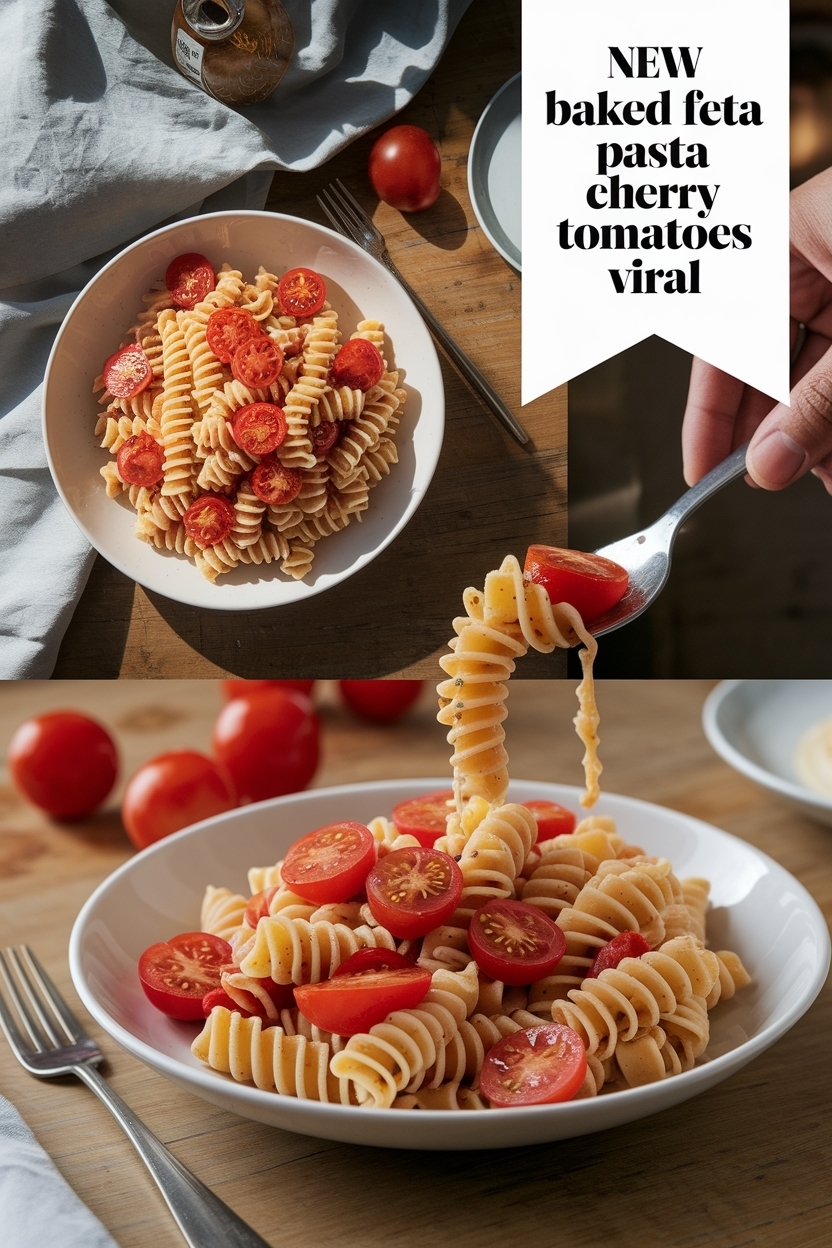 baked feta pasta cherry tomatoes viral