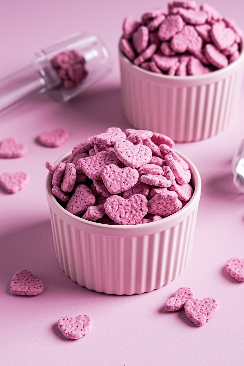 valentine puppy chow pink