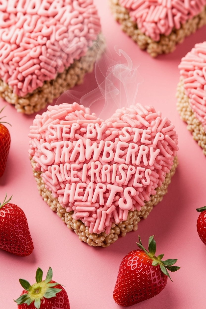 strawberry rice krispie treats hearts