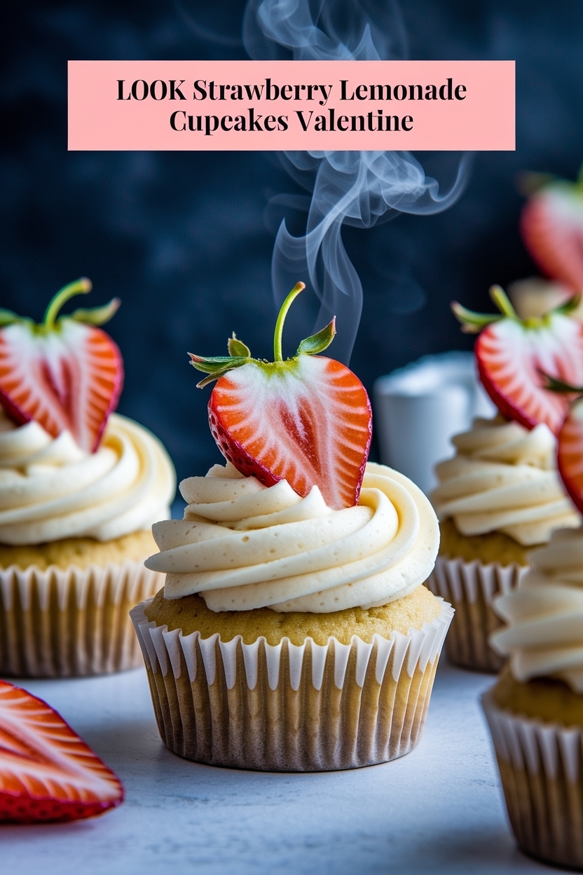 strawberry lemonade cupcakes valentine