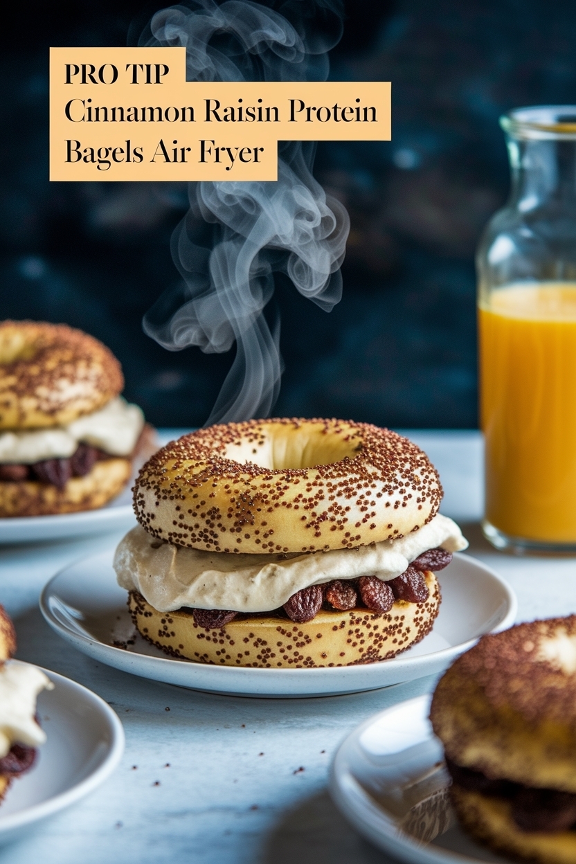 cinnamon raisin protein bagels air fryer
