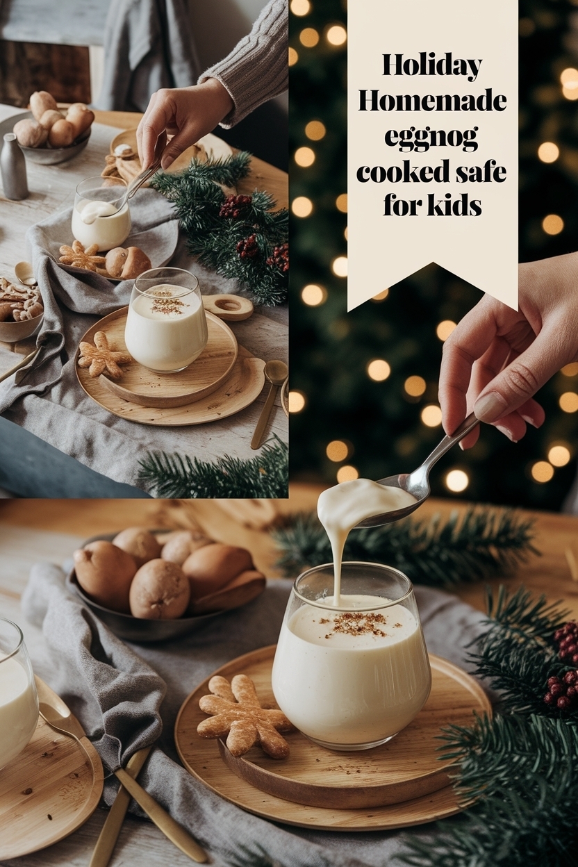 homemade eggnog cooked safe for kids