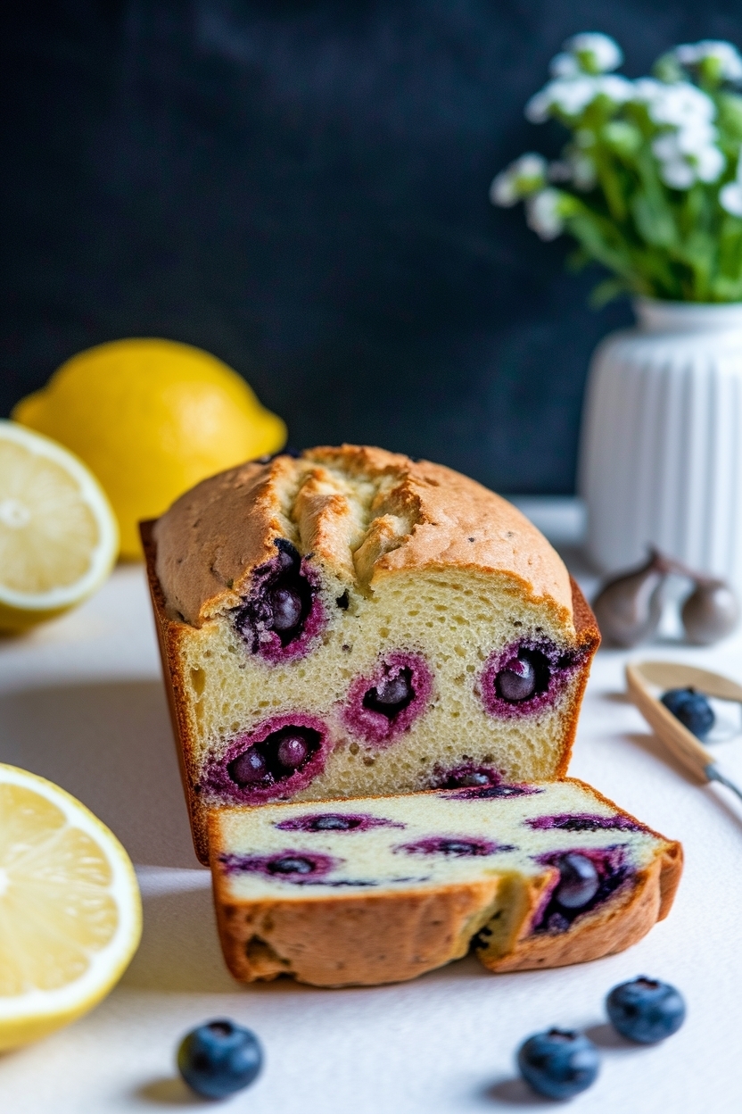 blueberry lemon sourdough discard loaf