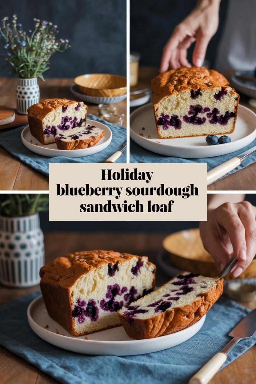 blueberry sourdough sandwich loaf