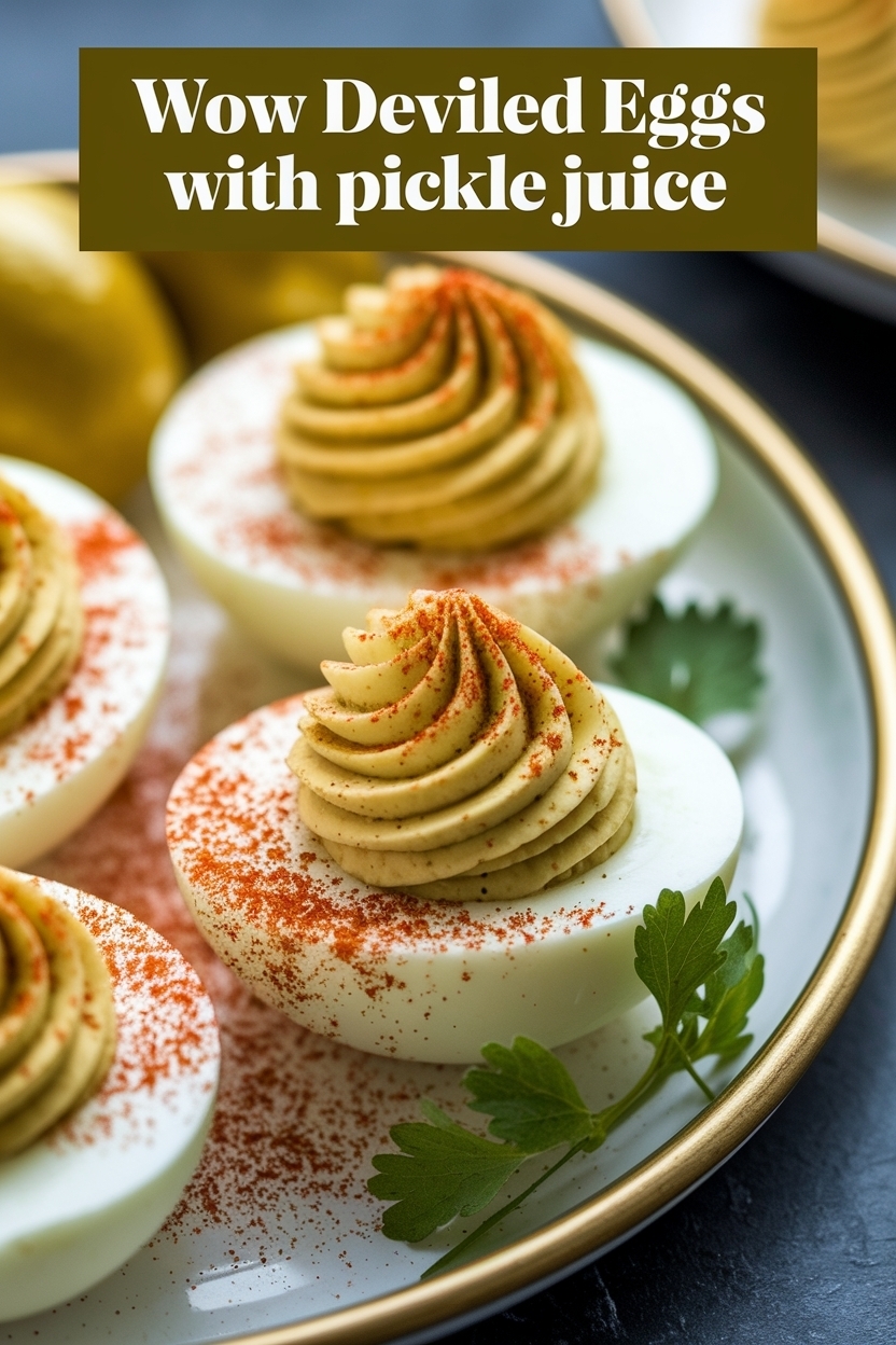 deviled eggs with pickle juice