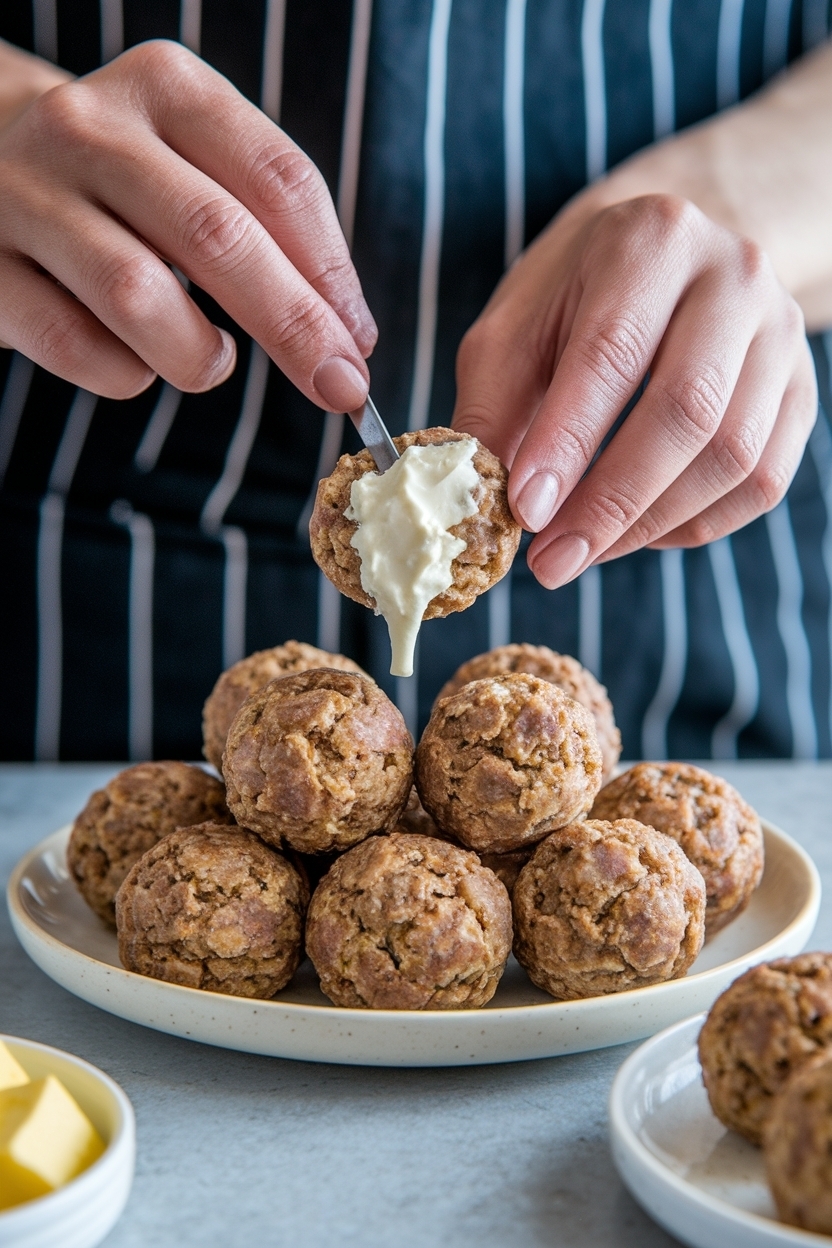 sausage balls with bisquick and cream cheese