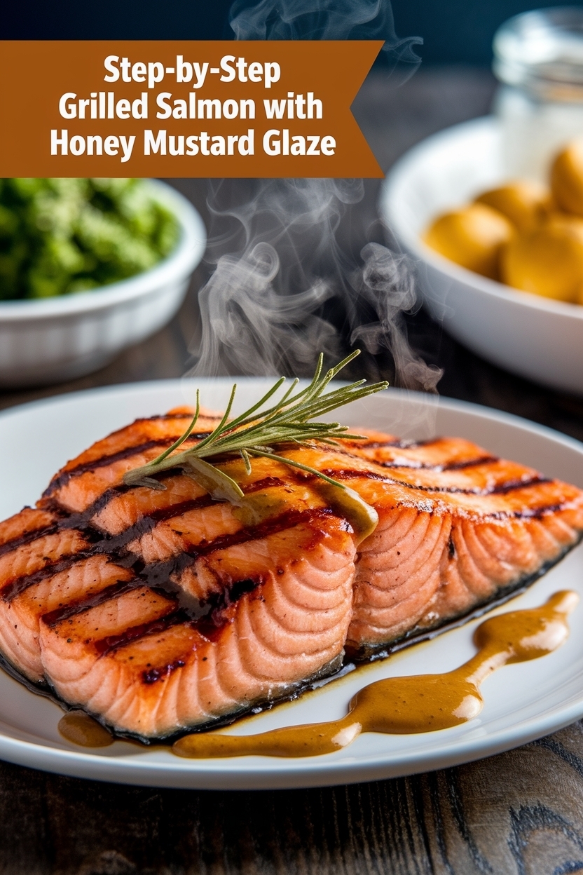grilled salmon with honey mustard glaze