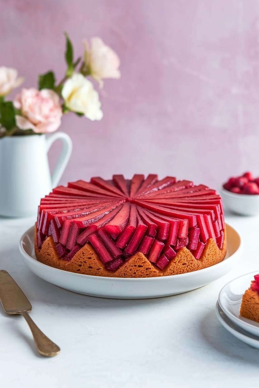 rhubarb upside down cake