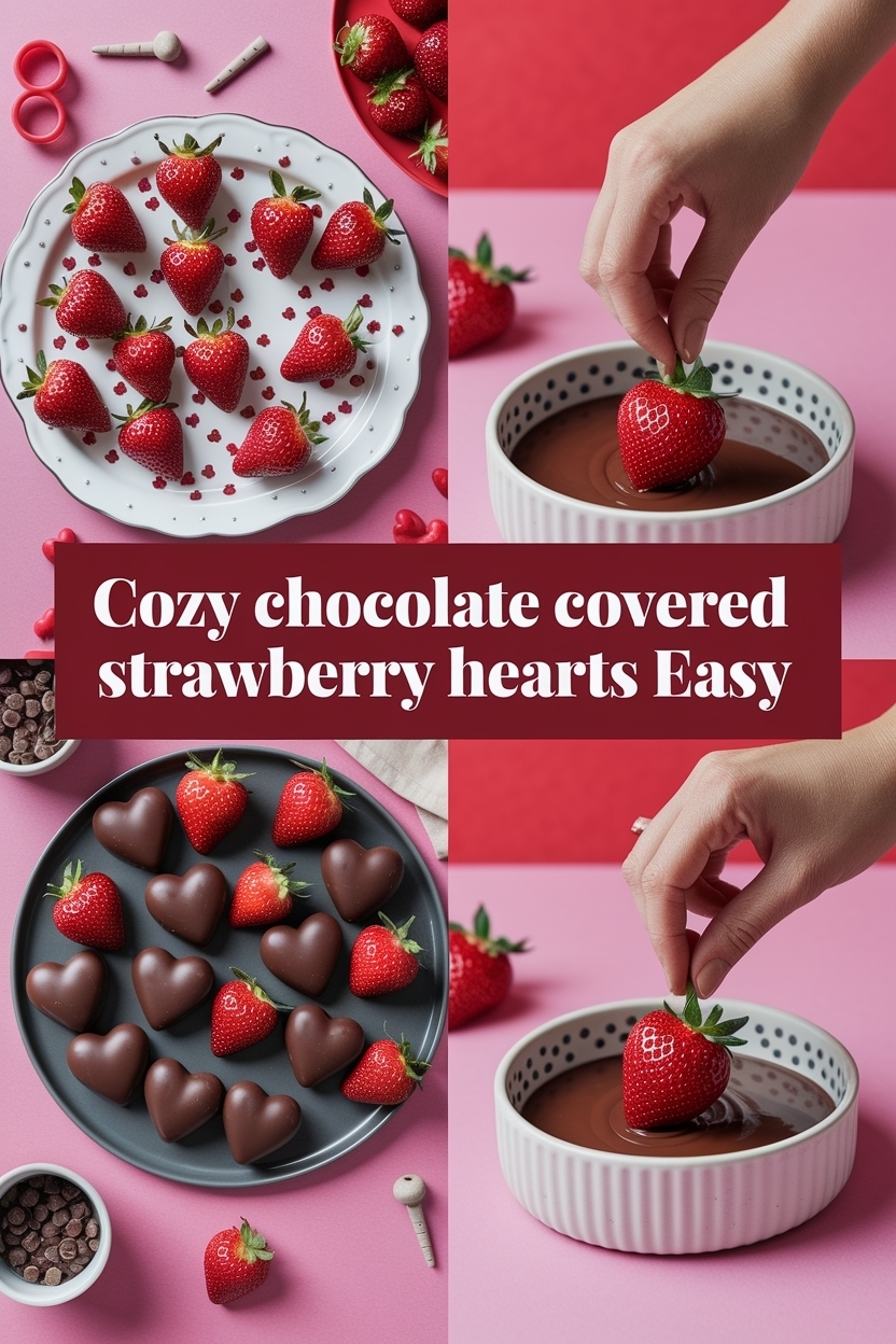 chocolate covered strawberry hearts easy